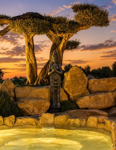 Exterior atardecer en Naturessence House